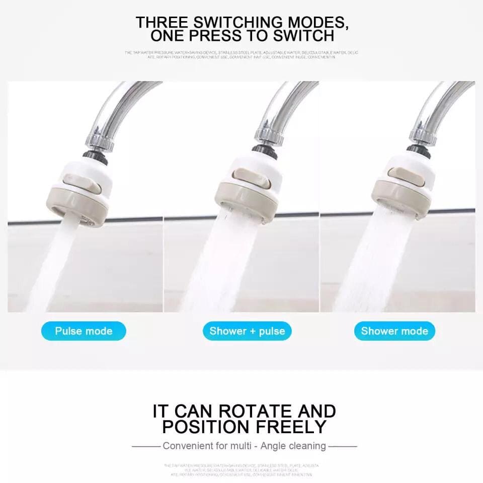 Water Saving Faucet, 360˚ Degree Kitchen Rotatable Faucet Sprayer, Head Universal Anti Splash Tap Booster Water Saving Faucet, 360˚ Degree Kitchen Rotatable Faucet Sprayer, Head Universal Anti Splash Tap Booster